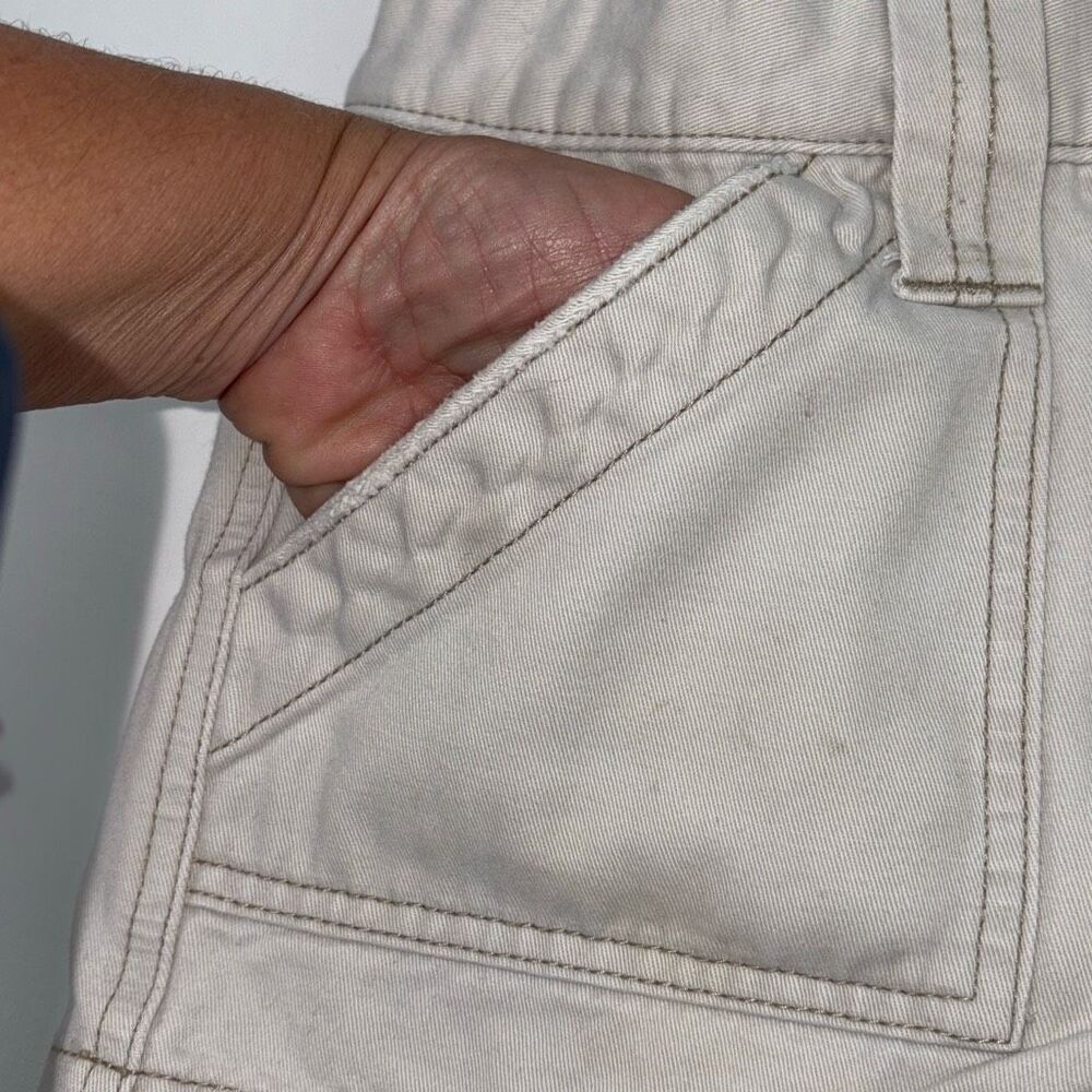 Y2K Roxy Low Rise Casual Chino Shorts‎ Cotton Pockets Sand Size 3 - Picture 4 of 10
